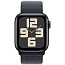 Apple Watch SE 2024 GPS 44mm Aluminium Case with Sport Loop, Midnight/Black (Темная ночь), MXEP3 - фото 5