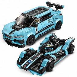 Конструктор LEGO Speed Champions 76898 Formula E Panasonic Jaguar Racing GEN2 car & Jaguar I-PACE eTROPHY - фото 1