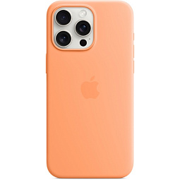 Чехол-накладка iPhone 15 Pro Max Silicone Case with MagSafe - Orange Sorbet (MT1W3) - фото 3
