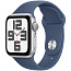 Apple Watch SE 2024 GPS 44mm Aluminum Case with Sport Band M/L, Silver/Denim (Серебристый/синий), MXER3 - фото 4