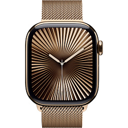Apple Watch Series 10 42mm Titanium Case with Milanese Loop, Gold (MX083LW/A) - фото 2