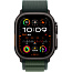 Apple Watch Ultra 2 (2024) 49mm Black Titanium Case with Dark Green Alpine Loop S, MX4Q3 - фото 5