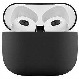 Чехол для AirPods 3 силиконовый ультра-тонкий Black - фото 1