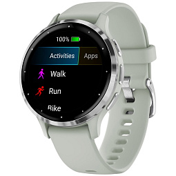 Умные часы Garmin VENU 3S, серо-зеленый с серебристым безелем (010-02785-01) - фото 6