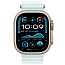 Apple Watch Ultra 2 (2024) 49mm Natural Titanium Case with Ice Blue Ocean Band, MYT03/MXTF3 - фото 5