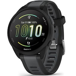 Умные часы Garmin Forerunner 165 Music, черный с серым ремешком (010-02863-30) - фото 1