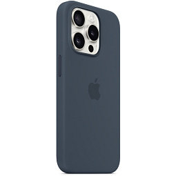 Чехол-накладка iPhone 15 Pro Silicone Case with MagSafe - Storm Blue (MT1D3) - фото 5