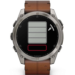 Умные часы Garmin FENIX 8 51mm Amoled Sapphire Titanium Graphite with Chestnut Leather Band (010-02905-40) - фото 8