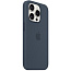 Чехол-накладка iPhone 15 Pro Silicone Case with MagSafe - Storm Blue (MT1D3) - фото 11