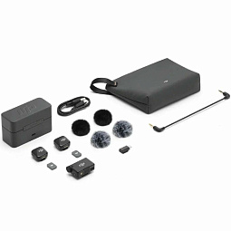 Беспроводной микрофон DJI Mic Mini (2 TX + 1 RX + Charging Case), черный - фото 12