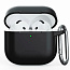 Чехол для AirPods 4 силиконовый черный с карабином - фото 2