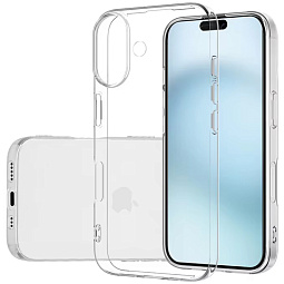 Чехол силиконовый для iPhone 16 Plus прозрачный - фото 3