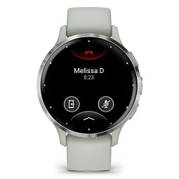 Умные часы Garmin VENU 3S, серо-зеленый с серебристым безелем (010-02785-51) - фото 2
