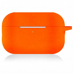 Чехол для AirPods 3 силиконовый Оранжевый с карабином - фото 1