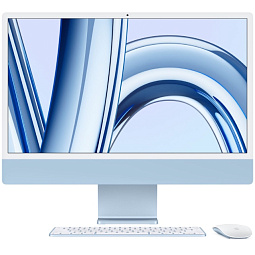 Apple iMac 24" Retina 4,5K, M3 (8C CPU, 10C GPU, 2023), 8 ГБ, 256 ГБ SSD, синий (MQRQ3) - фото 1