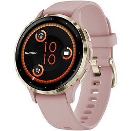 Умные часы Garmin VENU 3S, розовый с золотистым безелем (010-02785-03) - фото 1