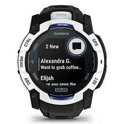 Умные часы Garmin INSTINCT 3 50mm SOLAR Whitestone with Black/Bolt Blue Band (010-02935-03) - фото 4