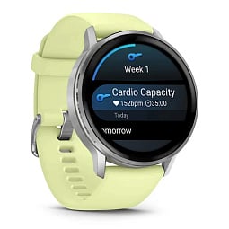 Умные часы Garmin Venu 4 45mm Silver with Citron Green Silicone Band (010-03014-02) - фото 3