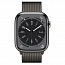 Apple Watch Series 8 GPS + Cellular 45mm Stainless Steel Case with Milanese Loop Band (Графитовый) MNKW3 - фото 5