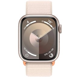 Apple Watch Series 9 GPS 41mm Aluminum Case with Sport Loop, Starlight (Сияющая звезда) MR8V3LW/A - фото 2