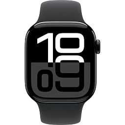 Apple Watch Series 10 46mm GPS Aluminum Case with Sport Band M/L, Jet Black/Black (MWWQ3LW/A), Б/У - фото 2
