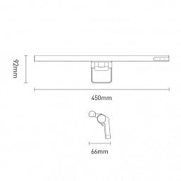 Лампа для монитора Baseus I-Wok Series USB Stepless Dimming Screen Hanging Light (DGIWK-B01), black - фото 10