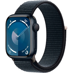 Apple Watch Series 9 GPS 41mm Aluminum Case with Sport Loop, Midnight (Тёмная ночь), MR8Y3LW/A - фото 1