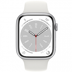 Apple Watch Series 8 GPS 45mm Aluminum Case with Sport Band M/L (Серебристый) MP6Q3 - фото 2