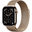 Apple Watch Series 11 42mm GPS + Cellular Titanium Case with Milanese Loop, Gold (MF8Y4) - фото 4