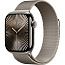 Apple Watch Series 10 42mm Titanium Case with Milanese Loop, Natural (MWXF3LW/A) - фото 4
