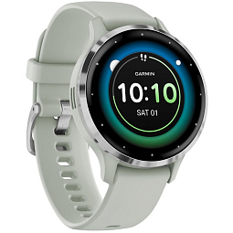 Умные часы Garmin VENU 3S, серо-зеленый с серебристым безелем (010-02785-01) - фото 4