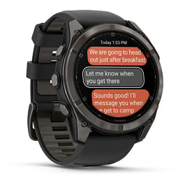 Умные часы Garmin FENIX 8 Pro 47mm Amoled Sapphire Carbon Grey DLC Titanium with Black/Pebble Grey Silicone Band (010-03198-01) - фото 3
