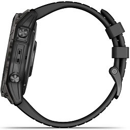 Умные часы Garmin EPIX PRO (Gen 2) Sapphire Edition 51 мм, титановый угольно-серый с черным силиконовым ремешоком (010-02804-01) - фото 10