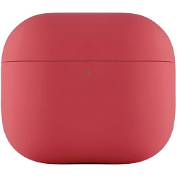 Чехол для AirPods 3 силиконовый темно-красный - фото 2
