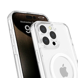 Чехол-накладка Hoco для iPhone 16 Pro Max 6.9 силиконовая прозрачная с MagSafe - фото 2