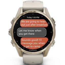 Умные часы Garmin FENIX 8 43mm Amoled Sapphire Soft Gold with Fog Gray/Dark Sandstone Silicone Band (010-02903-18) - фото 5