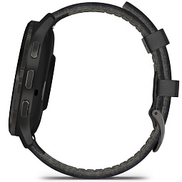 Умные часы Garmin Venu 3 Stainless Steel Bezel with Black Case Black Leather Strap + Silicone Band (010-02784-52) - фото 6