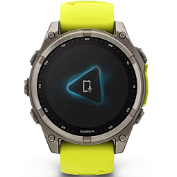 Умные часы Garmin FENIX 8 47mm Solar Sapphire Titanium Yellow (010-02906-21) - фото 4