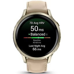 Умные часы Garmin Venu 4 41mm Lunar Gold with Bone Silicone Band and Light Sand Leather Band (010-03013-03) - фото 2