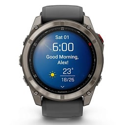 Умные часы Garmin FENIX 8 Pro 51mm Amoled Sapphire Titanium with Graphite/Black Silicone Band (010-03199-11) - фото 6