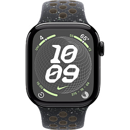 Apple Watch Series 10 42mm GPS Aluminum Case with Nike Band, Jet Black/Midnight Sky (MYJP3) - фото 2