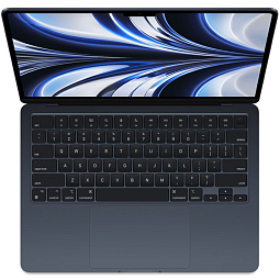 13.6" Ноутбук Apple MacBook Air 2022 (MLY33) 2560x1664, Apple M2, SSD 256 ГБ, Apple graphics 8-core, полуночный черный (Midnight), RU - фото 2