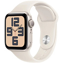 Фото Apple Watch SE 2024 GPS 44mm Aluminium Case with Sport Band M/L, Starlight (Сияющая звезда), MXEV3