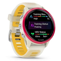 Умные часы Garmin Forerunner 570 42mm Raspberry Aluminum with Translucent Bone/Mango Band (010-02970-02) - фото 3