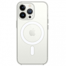 Чехол-накладка для iPhone 14 Pro силиконовая прозрачная с MagSafe - фото 4