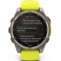 Умные часы Garmin Fenix 8 47mm SOLAR Sapphire Titanium with Amp Yellow/Graphite Silicone Band (010-02906-20) - фото 7