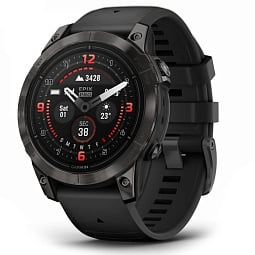 Умные часы Garmin Epix Pro (Gen 2) Sapphire Carbon 47 мм, Gray DLC Titanium with black band (010-02803-10) - фото 1
