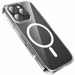Чехол-накладка Hoco для iPhone 16 Pro Max 6.9 силиконовая прозрачная с MagSafe - фото 6