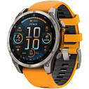 Фото - Умные часы Garmin FENIX 8 47mm Amoled Sapphire Titanium Spark Orange (010-02904-11)