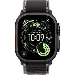 Apple Watch Ultra 3 (2025) 49mm Black Titanium Case with Black/Charcoal Trail Loop S/M, MF1D4 - фото 2